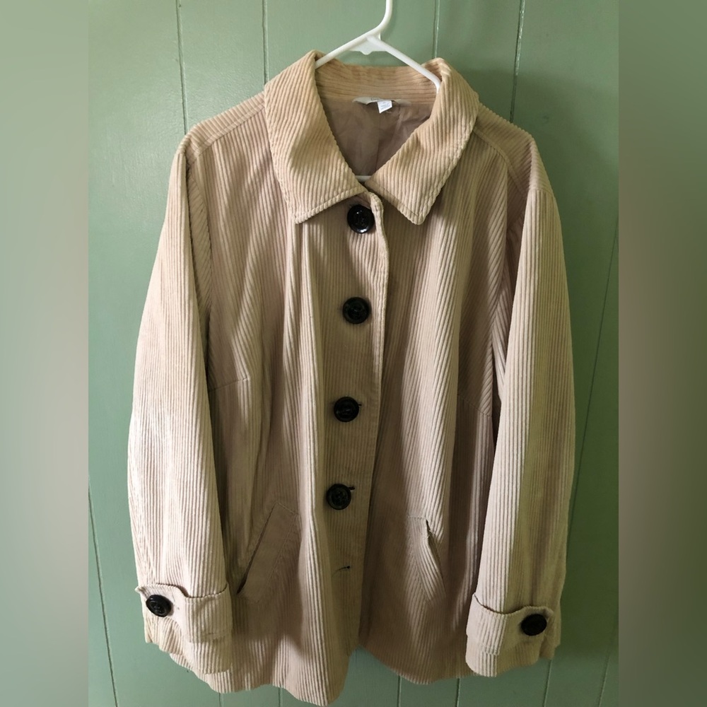 Relativity Tan Corduroy Jacket 3X Women’s